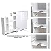 Organizedlife Narrow Side Table with Paper Holder Organizer for Small Spaces,Freestanding Bathroom Cabinet, Without Assembly White
