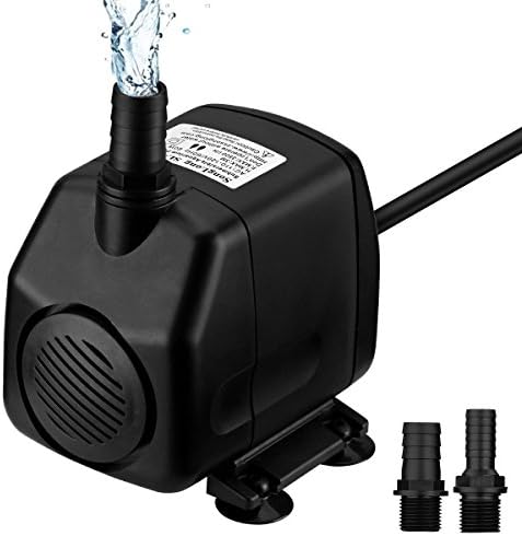 HEALiNK Submersible Water Pump, Pond Aquarium Fish Tank Hydroponics Fountain Water Pump 211GPH 800L/H 16W with 1.5M Power Cord