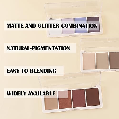 Boobeen 4 Colors Eyeshadow Palette, Highly Pigmented Eye shadow for