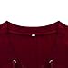 Oops Style Womens Sexy Deep V Neck Lace Up Front Long Sleeve Shirt Blouse Tops