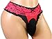 aishani pouch panties silky lace thong gay briefs sexy for men VC (- L) Red/Black