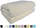 SALBAKOS 100% Turkish Cotton Jumbo Bath Sheet Towel Oversized 40x80 inch | Premium Hotel & Spa Quality, Soft, Absorbent, XL Bath Towels | Made in Turkey (Pack of 1, Ivory, Jumbo Bath Sheet)