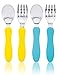 Toddler Forks and Toddler Spoon Silverware Set | Toddler Utensils with Toddler Fork and Baby Spoon| Spoon for Toddler | Baby Fork and Baby Spoon Travel Utensils with Case |Toddler Silverware BPA Free