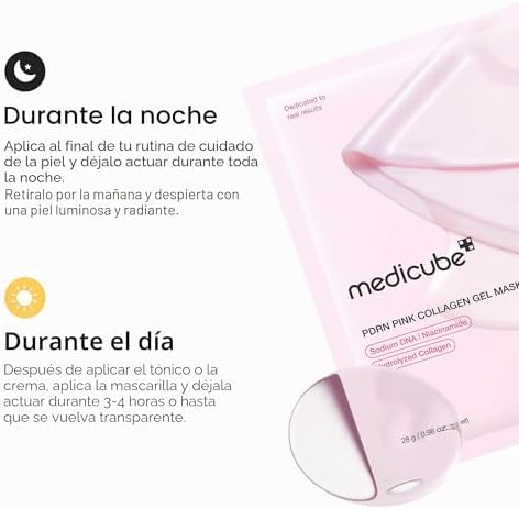 Mascarilla De Gel De Gelatina De Colágeno Rosa Salmon Dna Pdrn De Uso Nocturno Para Piel Radiante, Elástica, Hidratante, Reafirmante E Hidratante, 4 Unidades (Paquete De 1)