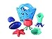 Green Toys Oceanbound Tide Pool Set - 7 Piece Pretend Play, Motor Skills, Kids Bath Toy Floating Pouring Shells with Storage Bag. No BPA, phthalates, PVC. Dishwasher Safe, Recycled Plastic, Made in USA.