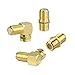 VCE Coaxial Cable Connector and Right Angle RG6 Coax Cable Extender, F-Type Gold Plated Adapter Female to Female for TV Cables, 4 Pack