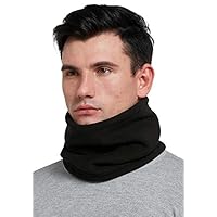 Mojing Winter Outdoor Fleece Neck Warmer Thickening Windproof Snood Thermal Neck Gaiter Face Mask - Multifunction Men & Women Cycling Running Ski Neck Tube (black)