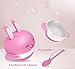 Dotala Baby Toddler Training Stay Put Suction Bowl with Lid and 2 Spoons ,Infant Spill Proof Feeding Tableware 4 set,FDA Approved BPA free Perfect Baby Shower Gift Set (Pink-Bowl+Lid+2 Spoons)