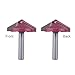 120 Degree Router Bit, EnPoint Titanium Coating Carbide-Tipped Double Edge Miter Folding V-Groove Router Bit 6mm Shank 120° 32mm Cutter Dia 3D Making Lettering Engraving Bit Chamfer Bevel Cutter