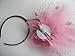 Cizoe Fascinators Hats for Women with Hair Clip Tea Party Hats Feather Wedding Headware Bridal Headpiece(1-Pink)