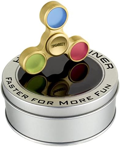 Fidget Spinner edc Pro Q6 | Superior R188 High Speed Bearings | Smooth 5+ Minute Spin Times | Durable Concaved Buttons | ADHD &amp; Stress Relief Toy