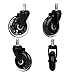 CUSFULL Premium Office Chair Caster Wheels Replacement Standard Size Heavy Duty & Safe for Any Floor(Set of 5) (Black)