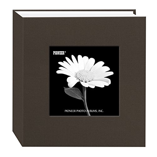 Pioneer 100 Pocket Fabric Frame Cover Photo Album, Warm Mocha