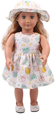 GBSELL Sun Hat and Dress Summer Clothes Accessories For 18 inch Our Generation American Girl (H)