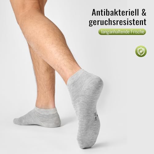 12/24 Paires de Chaussettes Sneaker pour Homme et Femme en Bambou, Anti-Odeur Respirantes Douces Demi-Chaussettes Courtes pour Quotidien Loisirs Shopping et Maison