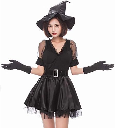 Amazon Miranda ミランダ ハロウィン コスプレ レディース 魔女 ワンピース 大人用 黒 ブラック コスプレ 仮装 通販