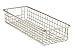mDesign Shallow Metal Wire Basket for Storage Pantry - Kitchen Organization Basket with Handles - Bin Basket for Organizing Cabinets or Countertop - Concerto Collection, 2 Pack, Satin