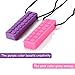 Accmor 4 Pack Sensory Chewing Necklace for ADHD, Teething, Autism, Biting, Oral Motor Chewy Stick/Tube Toy Jewelry for Boys, Girls, Adults, Toddlers(Purple, Pink)