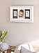 Pearhead Babyprints Newborn Baby Handprint and Footprint Deluxe Wall Photo Frame & No Bake Impression Kit with Gray Mat, White