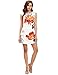 Floerns Women's Sleeveless Floral Work Party Cocktail Bodycon Dress 4-Orange M