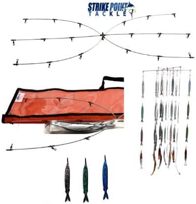 Strike Point Tackle 36" Dredge & Teaser Kit Blue Fish Strips