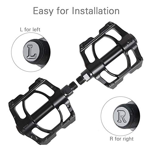 YifKoKo Pedali bici,realizzati in metallo con cuscinetti a sfera sigillati antiscivolo industriali, pedali bici pedane intercambiabili antipolvere e impermeabili per bici elettriche, mountain bike