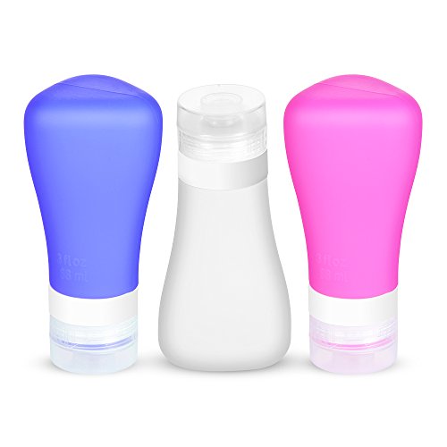 Silicone Travel Bottles, Leakproof Containers Set Portable Soft Travel Bag, Refillable Spray/Squeeze Accessories with TSA Approved for Shampoo, Toiletries, Conditioner, Lotion, Cosmetics-3 oz, 3 Pack - Thumbnail 7