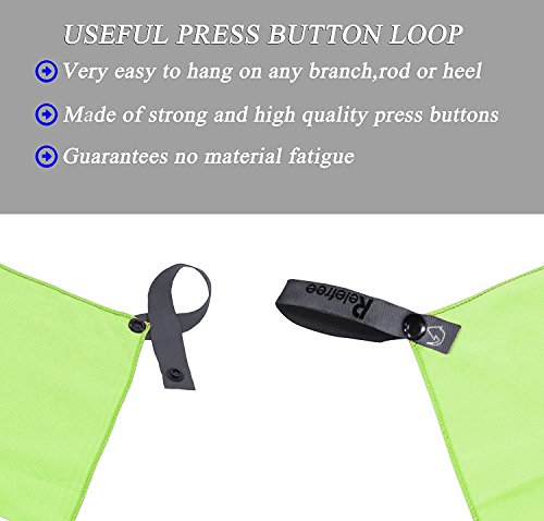 Relefree Premium Microfiber Towel for Travel, Sports & Outdoors FREE Hand/Face Towel & Mesh BAG, Antibacterial Quick-dry (Green)