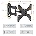 PERLESMITH Full Motion TV Wall Mount for Most 10-40 Inch TVs & Monitors - Wall Mount TV Bracket with Swivel & Extends 17 Inch - TV Mount Fits LED, LCD, OLED Flat Screen TVs up to 44lbs VESA 200X200