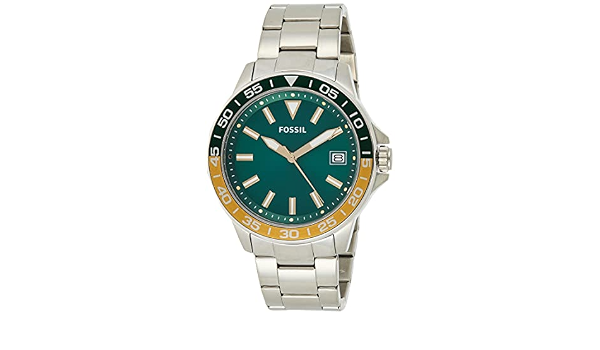 Fossil Mens Bannon 3H Stainless Steel 