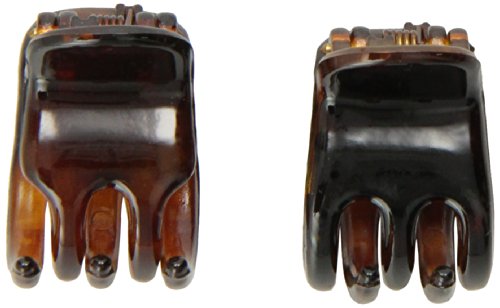 Caravan Mini Tortoise Shell Hair Claws For Part Or Ponytail Will Hold In A Breeze Pair