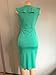 VERTTEE V Neck Ruffle Plain Bodycon Sleeveless Midi Tight Wrap Women's Party Dress