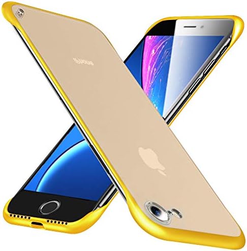 Suzi iPhone 7 Case, iPhone 8 Cover, Ultra Thin Frameless Matte Hard PC Back Cover Slim Protective case for 4.7 inch iPhone 7/8 - Yellow