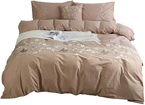 Amazon ラクダ 刺繍 布団カバーセット 綿100 蝶々図案 掛け布団カバー シーツ 枕カバー キング 寝具カバーセット オンライン通販