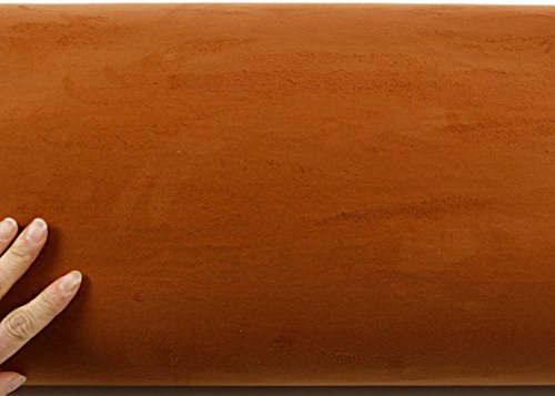 Magic-fix Peel & Stick Suede Look Pre-Pasted Fabric Shelf Liner Adhesive-Backed Suede Wall Paper (Brown : 19.68 inch X 57.08 inch)