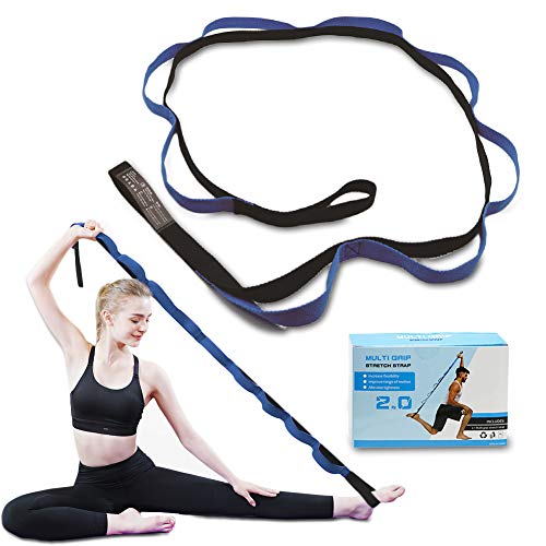 ArcticWhale Yoga Strap Leg Stretch Band to Improve Flexibility – Stretching Out Yoga Strap – Exercise Belt for Rehab, Pilates，Physical Therapy Equipment