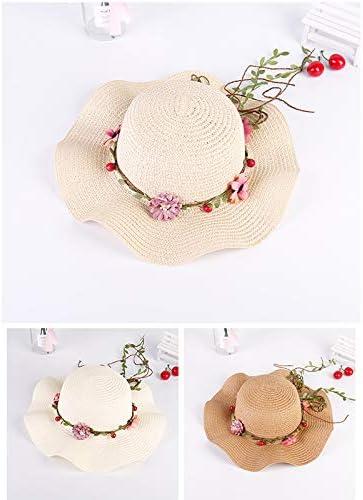 Chapeau De Paille Femme Bamboopack - Bord Large 15cm - UPF 50+ - Pliable - Beige - Tour De Tête 57cm