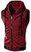 XTX Men's Active Slim Fit Zip Up Front Sleeveless Vest