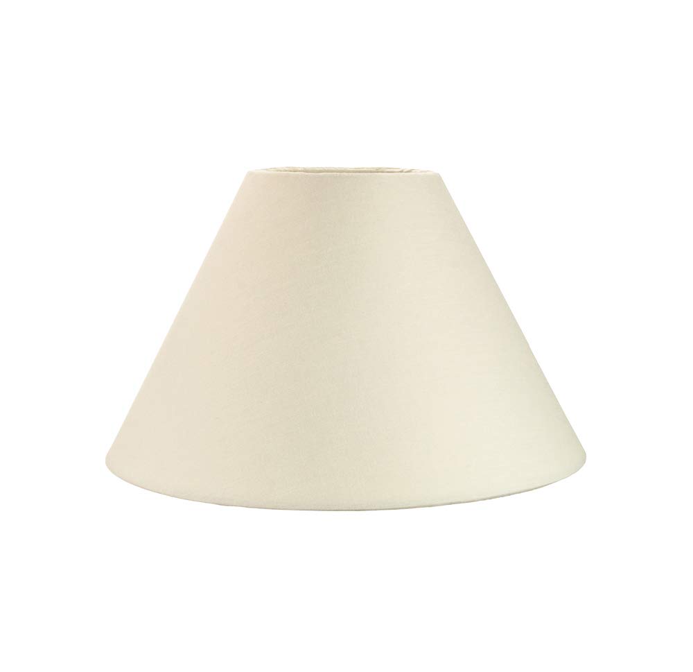 Traditional 8" Cream Cotton Coolie Lampshade Suitable for Table Lamp or Pendant by Happy Homewares