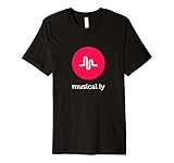 'musical.ly' T-Shirt (Black - Fitted Cut)