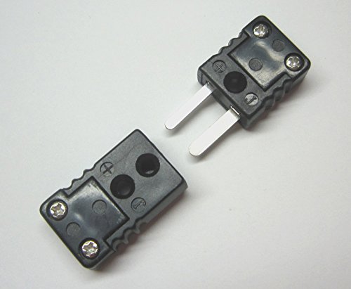 Mini J-Type Thermocouple Wire Connector, Cable Connector, 5 Sets Pairs Male and Female Plugs