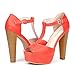 DREAM PAIRS LAURA Women's Peep Toe High Heel T-Strap Enjoyable Platform Pumps Sandals Shoes