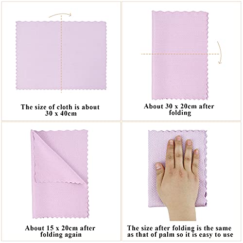 20 Pieces Fish Scale Microfiber Cleaning Cloths, 11.8 x15.7inchs