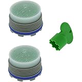 Neoperl 13 0240 5 Economy Flow Aerator - 1.5 GPM, Green/Clear Dome, M18.5x1 Threads, Splash-Free Faucet Stream - View #6