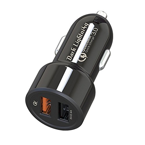 Dark lightning dual usb fast car charger,qc3.0 adapter …