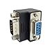 CY D-Sub RS232 9Pin Male Down Angled 90 Degree to Female Extension Adapter