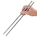 MyLifeUNIT Extra Long 14 Inch Japanese Hot Pot Chopsticks, Stainless Steel Cooking Frying Noodle Chopsticks (3 Pairs Set)