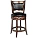 Ball & Cast Swivel Counter Height Barstool 24 Inch Seat Height Cappuccino Set of 1, Black & Cappuccino