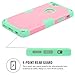 iPhone 6 Case 4.7, iPhone 6 Cases Hard Cover Shell TPU Rubber 2 Piece Ultra Slim Thin Bumper Covers Apple iPhone 6S Case Durable Protective Design Hybrid Defender Heavy Duty Shockproof (Pink Aqua)