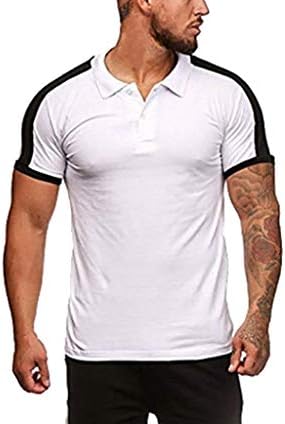 Hirolan Men's Polo Classic Fit Short-Sleeve Shirt Crew Neck T-Shirt Slim Shapewear Gym Running Tee Golf Tennis Workout Tee Elastic Basketball Tank Tops